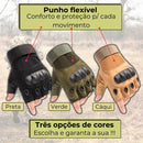 Luva tática meio dedo