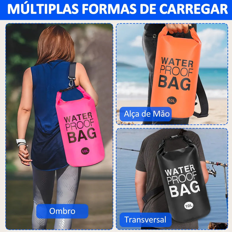 Saco Estanque Prova Agua 10 Litros Mochila Impermeável Bag