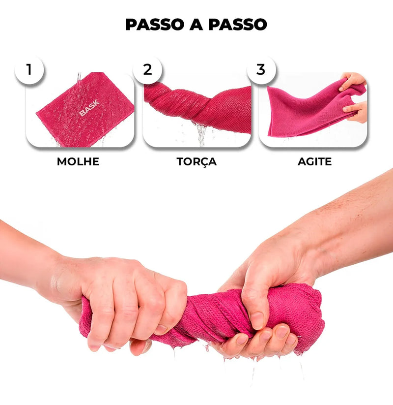 Toalha Refrescante Multifuncional Esportes 90x30cm Com Bolsa