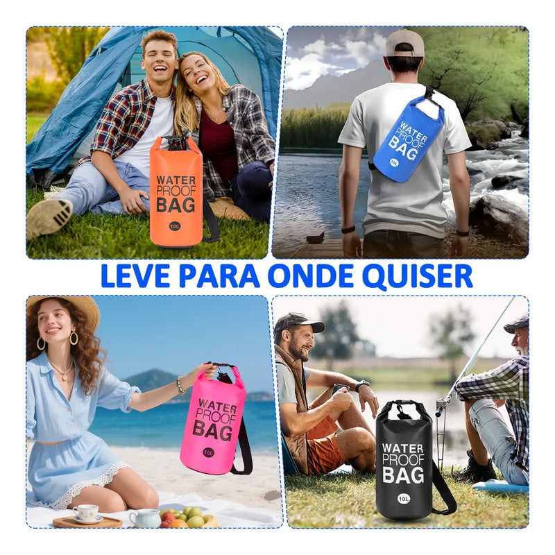 Saco Estanque Prova Agua 10 Litros Mochila Impermeável Bag