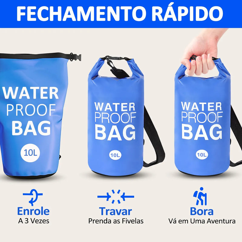 Saco Estanque Prova Agua 10 Litros Mochila Impermeável Bag